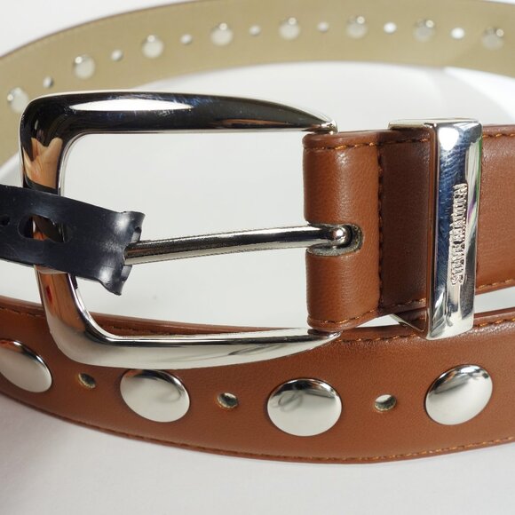 Steve Madden Women's Kingston Belt Studded Brown Silver Size (M) NWT! - Picture 1 of 8